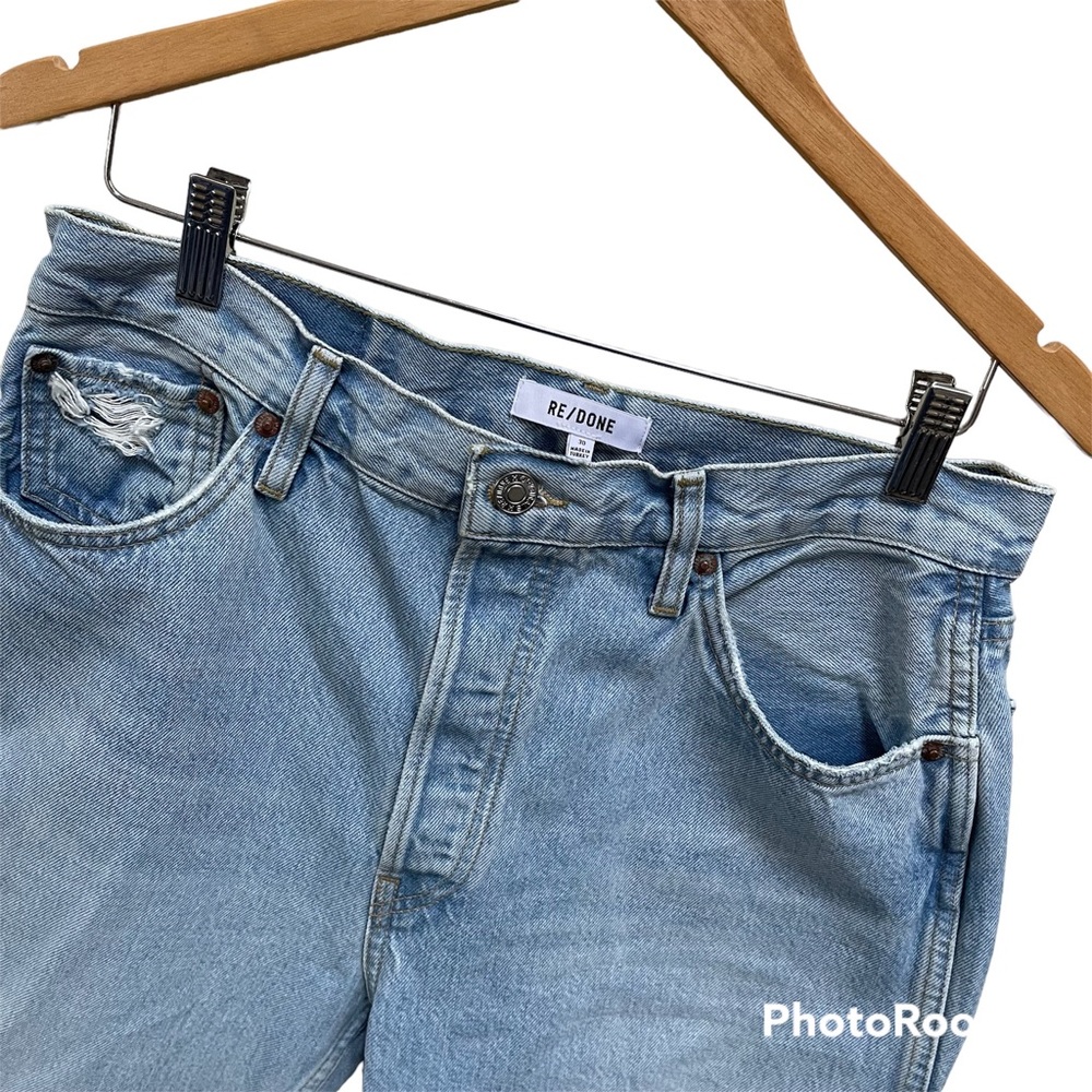 Revolve Re/Done 90s High Rise Loose Jeans in Breezy Indigo with Rips Size 30 - Picture 5 of 12